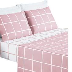 Imagem de Jogo Lençol Cama Queen 4 Peças Micropercal 200 Fios Austin - Bia Enxov