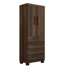 Imagem de Roupeiro Conjugado 2 Portas 4 Gavetas New Maia Benetil Imbuia