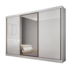 Imagem de Guarda-Roupa Casal Com Espelho Spazzio Plus 3 Pt 8 Gv Branco - Novo Ho