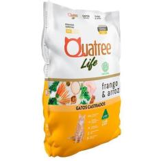 Imagem de Ração Seca Quatree Life Frango E Arroz Gatos Castrados - 10,1 Kg