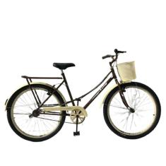 Imagem de Bicicleta Aro 26 Urbana e Retro Feminina Freio V Brake Cesta Reforçada Passeio e Lazer-Feminino