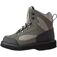 Imagem de Caddis Tênis masculino Northern Guide leve cinza-acinzentado e sola de feltro verde com tachas