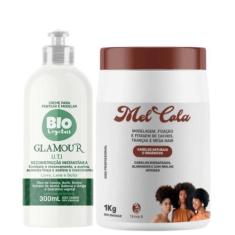 Imagem de Kit Mel Cola 1kg + Creme de Pentear UTI Bio Glamour 300ml - Trihair