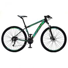Imagem de Bicicleta Aro 29 Krw Alumínio 24 Vel Freio Hidráulico Suspensão Dianteira S2 15.5 Preto-Verde