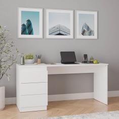 Imagem de Escrivaninha 163cm 3 Gavetas Hera CabeCasa MadeiraMadeira