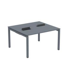 Imagem de Mesa Plataforma Dupla com Pé de Aço para Coworking 130x120 Pdc13/12/2p Grafito