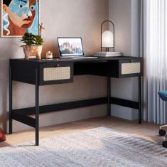 Imagem de Escrivaninha Vintage Com Tela Sintética e 2 Gavetas 1,39m - Artesano E