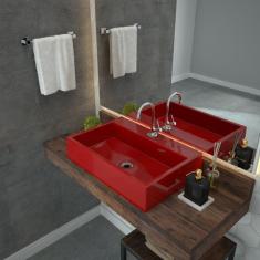 Imagem de Kit Cuba RT55 com Torneira 1198 Metal e Válvula 1 Polegada e Sifão Cromado e Flexível Compace 