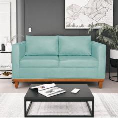 Imagem de Sofá 2 E 3 Lugares Europa 180cm Suede - Doce Sonho Móveis Azul Tiffany