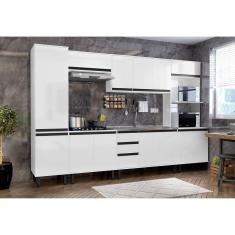 Imagem de Paneleiro Torre Quente 2 Fornos 3 Portas Vicenza Espresso Móveis Branco/Branco