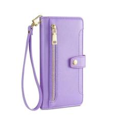 Imagem de Capa crossbody para Samsung Galaxy S24 Ultra S24 PLus S23 FE M34 A25 A15 A35 A55 5G A05 A05S Carteira Flip Phone Case com cordão, roxo, para Samsung A35 5G