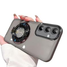 Imagem de Capa de silicone com suporte magnético para samsung galaxy, s24, s23, s22, s21, s20 ultra fe plus, capa transparente, preta, para samsung s23