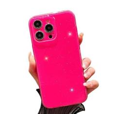 Imagem de FABSPARK Capa para iPhone 15, super fofa e vibrante neon glitter brilhante brilhante brilhante capa feminina à prova de choque fina capa de proteção de câmera para iPhone 15 capa de telefone 6,1