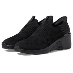 Imagem de Skechers Tênis feminino sem cadarço A-Wedge-Crecent Hands Free, Preto, 37