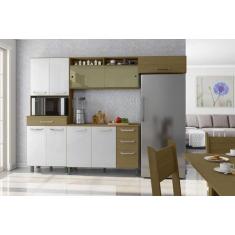 Imagem de Armário Cozinha Compacta Viena Carvalho / Branco Poliman