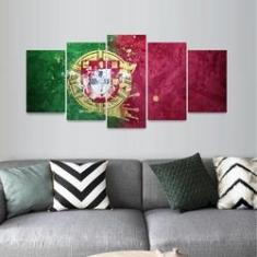 Imagem de Quadro decorativo Bandeira Portugal Arte Mosaico