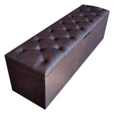 Imagem de Recamier Baú Capitonê Marrom  Casal 140 X 37 X 50 - RBL
