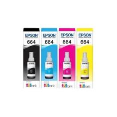 Imagem de Kit Tinta Original Epson L120 L1300 L395 664 T644 L396 L355 L555 L365 L355