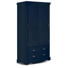 Imagem de Guarda Roupa Solteiro 2 Portas e 2 Gavetas Manchester 2054 Linz Móveis - Azul Petróleo
