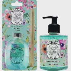 Imagem de Kit Aromatizador Difusor De Ambiente + Sabonete Líquido Giorno Casa fragrâncias - Ótima opção para presentear