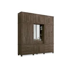Imagem de Guarda Roupa Casal 13 Portas E 7 Gavetas Londres Capelinha Ebano Santos Andira