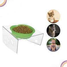 Imagem de Comedouro/Bebedouro Morapet Suporte Elevado Acrílico Para Gatos E Cães