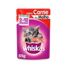 Imagem de Ração Úmida Whiskas Sachê Para Gatos Filhotes Sabor Carne Ao Molho - 8