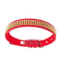 Imagem de Coleira Camurça Com Strass Vermelha Tamanho Nº. 04 - Nica Pet