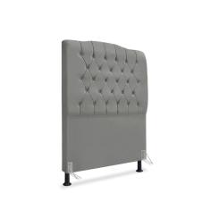 Imagem de Cabeceira De Cama Box Solteiro 90 Cm Dunas - Veludo Cinza Grafite.