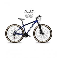 Imagem de Bicicleta Aro 29 Absolute Nero 5 Freios Disco Hidráulicos 24v Garfo Suspensão Pneu Faixa - Azul Tam.21