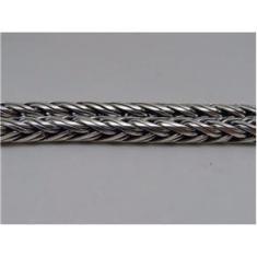 Imagem de Pulseira Palmeira Bali Prata 925 Fecho De Dragão Grossa 8mm