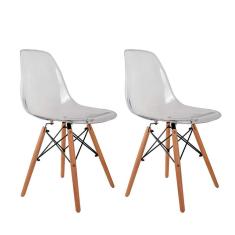 Imagem de Conjunto Com 2 Cadeiras Charles Eames Cristal