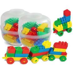 Imagem de Brinquedo Infantil Monta Monta Educativo Cofre 96 Peças - Ggb Brinqued