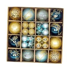 Imagem de Generic 44Pcs Enfeites de Bola de Natal Enfeites Pendurados em Árvore de Natal Suprimentos DIY Pingentes de Charme Feitos à Mão para Lareiras Parede de Natal