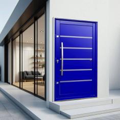 Imagem de Porta Pivotante Lambril Premium com Puxador Lado Direito Elite 216x120 Azul