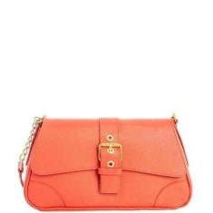Imagem de Bolsa Leopoldine em Couro Legítimo Coral com Fivela-Feminino