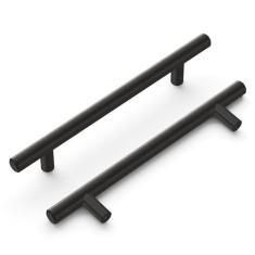 Imagem de Hickory Hardware Puxador HH075595-BBLN Bar Collection de 128 mm, centro a centro, níquel preto escovado