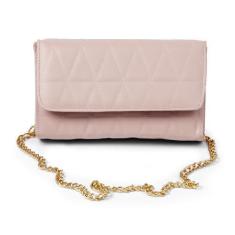 Imagem de Bolsa Feminina Transversal Ombro Com Alça Corrente e Zíper Interno - H