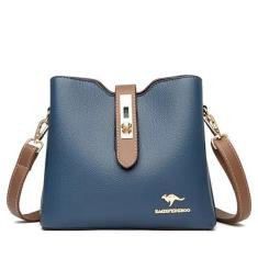 Imagem de Bolsa balde de couro de qualidade para mulheres bolsas de balde modernas bolsas Hobo para mulheres bolsas balde de couro, Azul, Small