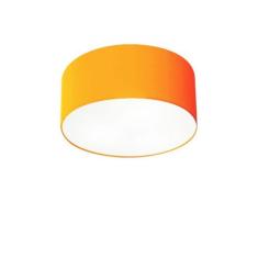 Imagem de Plafon Cilíndrico Md-3010 Tecido 30X12cm Bivolt Laranja