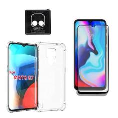 Imagem de Kit Capinha Para Celular Antichoque + Película 3D 9d Nano Blindada + Película Câmera Compatível Motorola Moto E7