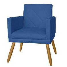 Imagem de Poltrona Decorativa Pés Palito Nina Estilo Matelassê  Marinho - DS Estofados