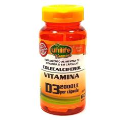 Imagem de VITAMINA D - CALCIFEROL UNILIFE 60 CáPSULAS 