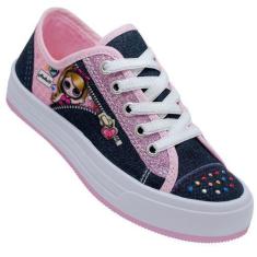 Imagem de Tênis Infantil Menina Personagem Colorido Lona Feminino - Star Chic