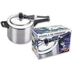 Imagem de Panela De Pressão 7 Litros Polida Fulgor Brilha Na Cozinha, Prateado