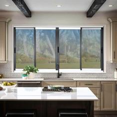 Imagem de Janela Elite 4 Folhas Moveis 120 X 150 Vidro Reflex Mix Preto