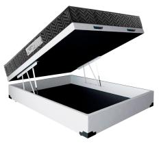 Imagem de Cama Box Baú Casal Colchão Prime Gold D33 Acolchões + Box Sintético 61x138x188 Branco