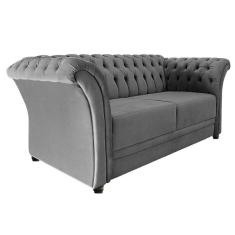 Imagem de Namoradeira Chesterfield Sofia Suede Cinza