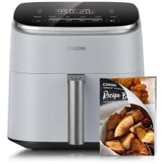 Imagem de Air Fryer 9 em 1, 5.6L com Painel de Controle Digital, 5 Níveis de Velocidade de Ar e 4 Modos Turbo, 110V 1725W, COSORI CAF-DC601, Cinza Claro