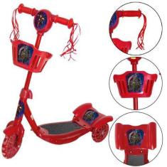 Imagem de Patinete Infantil Menino Vingadores Com 3 Rodinhas Com Luz